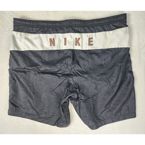 Vtg 90s Y2K Nike Mens Lined Swim Shorts Swoosh Men XXL Logo Pockets Drawstring - Picture 1 of 14